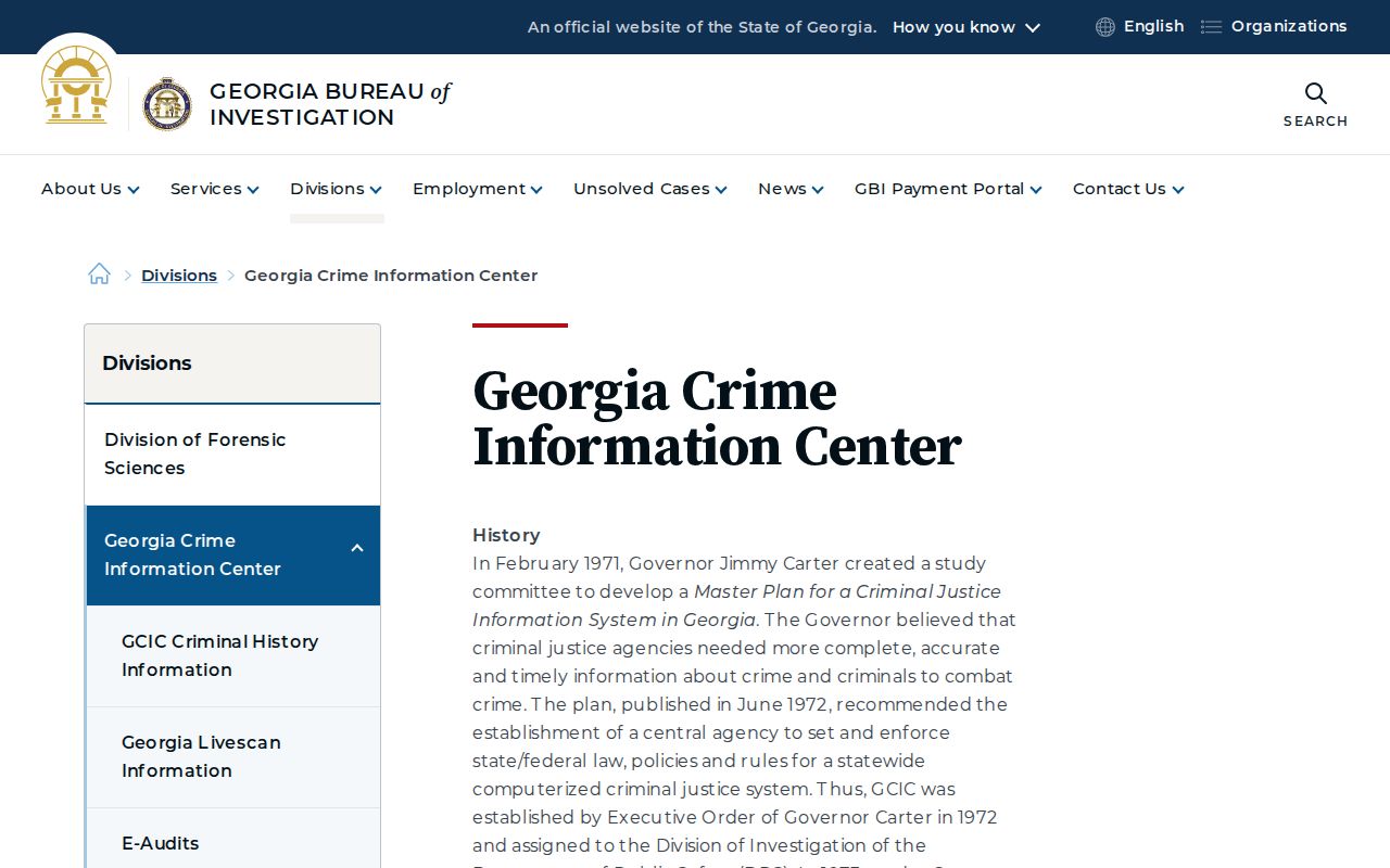 Butts County criminal history Georgia Crime Information Center
