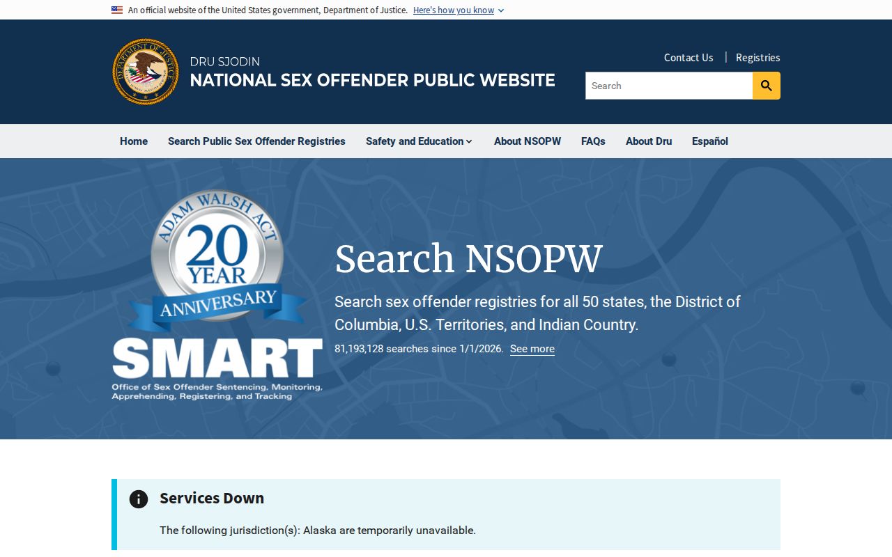 Butts County sex offender lookup through the national registry